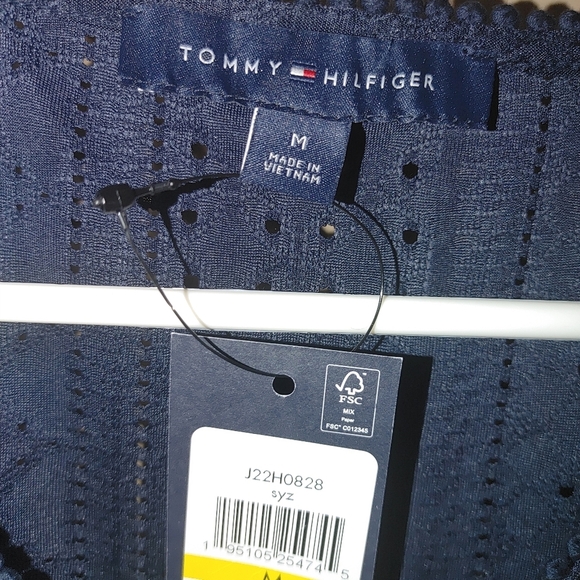 Tommy Hilfiger Women's Blue/Gray Lace Top, Size Medium Nwt - Picture 4 of 6